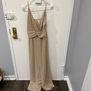 ReVamped Champaign Textured Jumpsuit